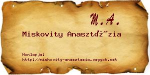 Miskovity Anasztázia névjegykártya